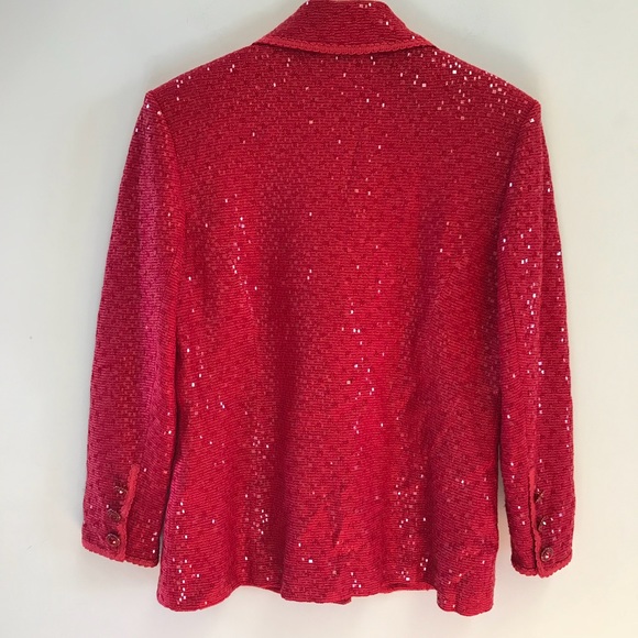 St John Evening Sequined Blazer Jacket 8 - Picture 6 of 7